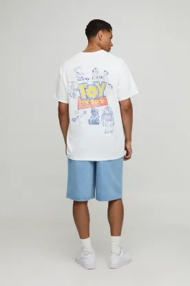 Picture of White Oversized Disney Toy Story Lotso License Printed T-Shirt
