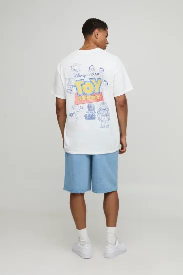 Picture of White Oversized Disney Toy Story Lotso License Printed T-Shirt